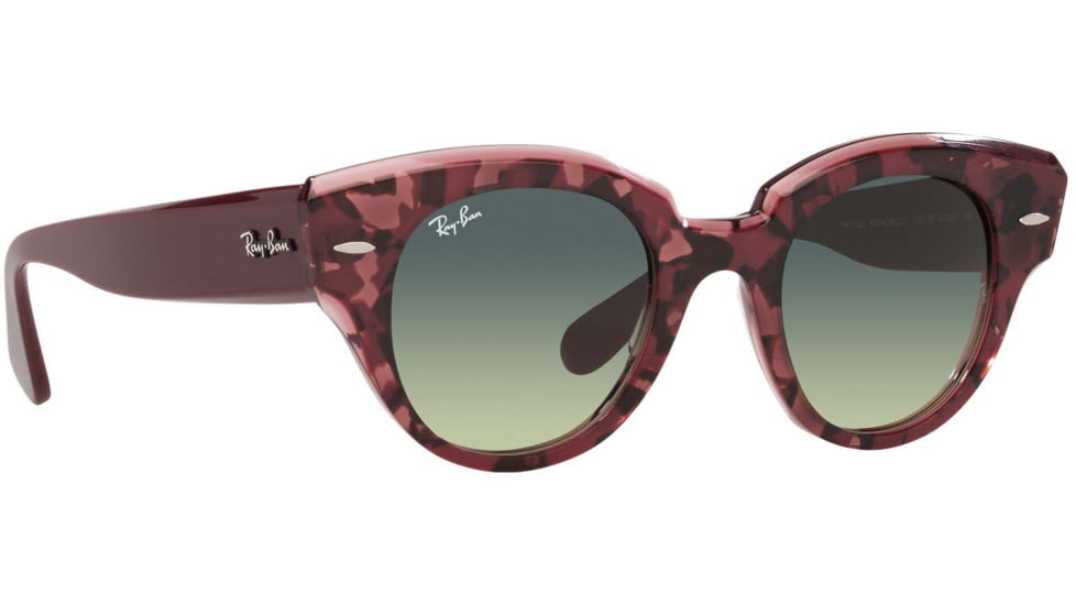 Ray-Ban Roundabout RB2192 Sunglasses, Havana On Transparent Purple, 47, RB2192-1323BH-47