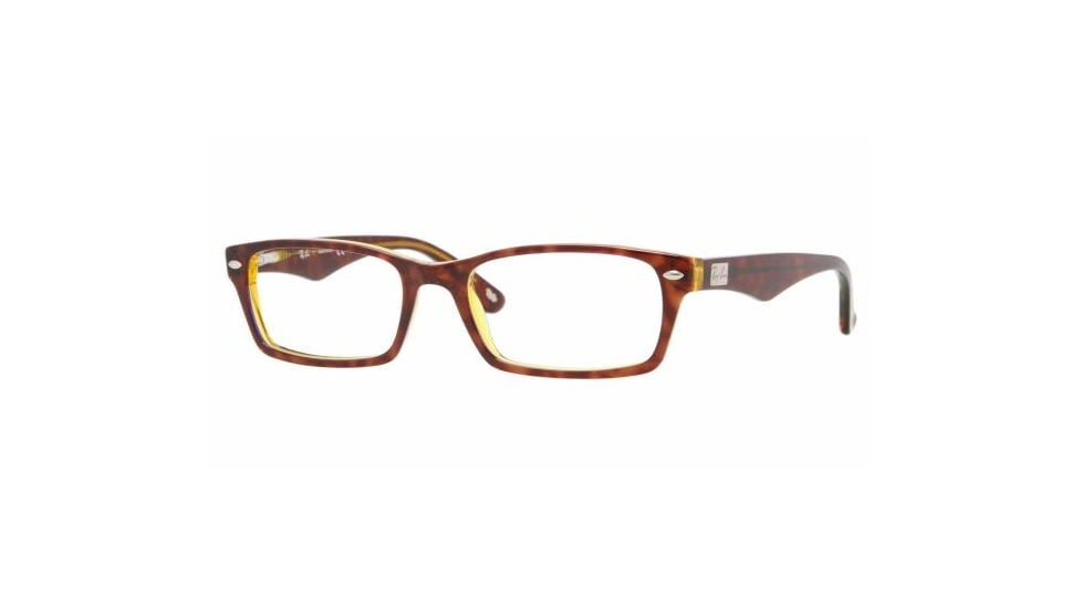 Ray-Ban RX 5206 Eyeglasses Styles - Havana/Blue-Yellow Frame w/Non-Rx 54 mm Diameter Lenses, 2443-5418