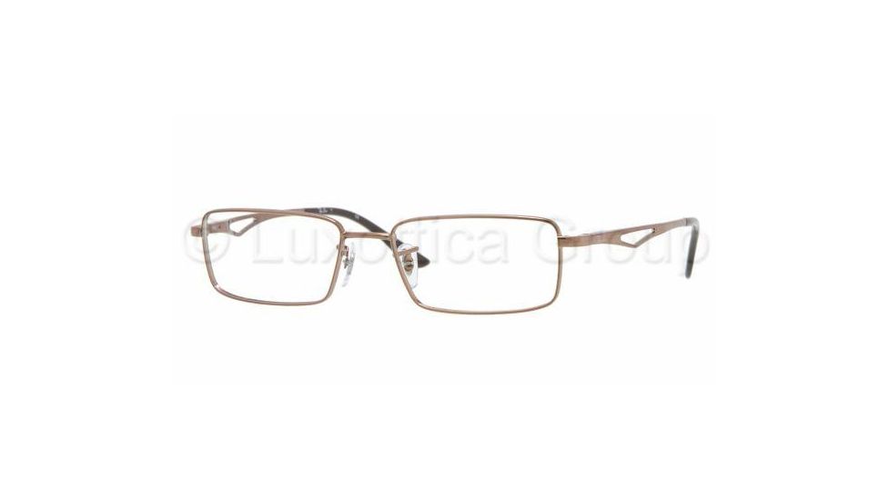 Ray-Ban RX6162 Progressive Eyeglasses - Light Brown Gloss Frame / 53 mm Prescription Lenses, 2531-5317