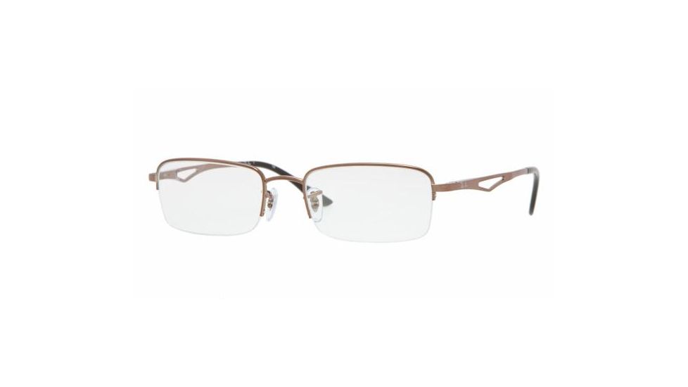 Ray-Ban RX6163 Progressive Eyeglasses - Light Brown Gloss Frame / 52 mm Prescription Lenses, 2531-5219