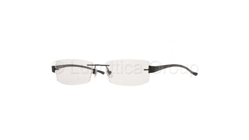Ray-Ban RX 8583 Eyeglasses Styles - Shiny Black Frame w/Non-Rx 51 mm Diameter Lenses, 1017-5117