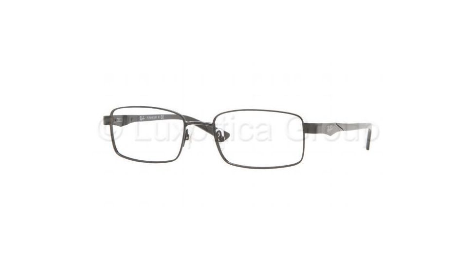 Ray-Ban RX 8615 Eyeglasses Styles - Shiny Black Frame w/Non-Rx 52 mm Diameter Lenses, 1017-5218