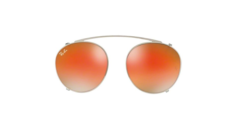 Ray-Ban RX2180C Clip-On Sunglasses 2501B6-47 - , Mirror Gradient Orange Lenses