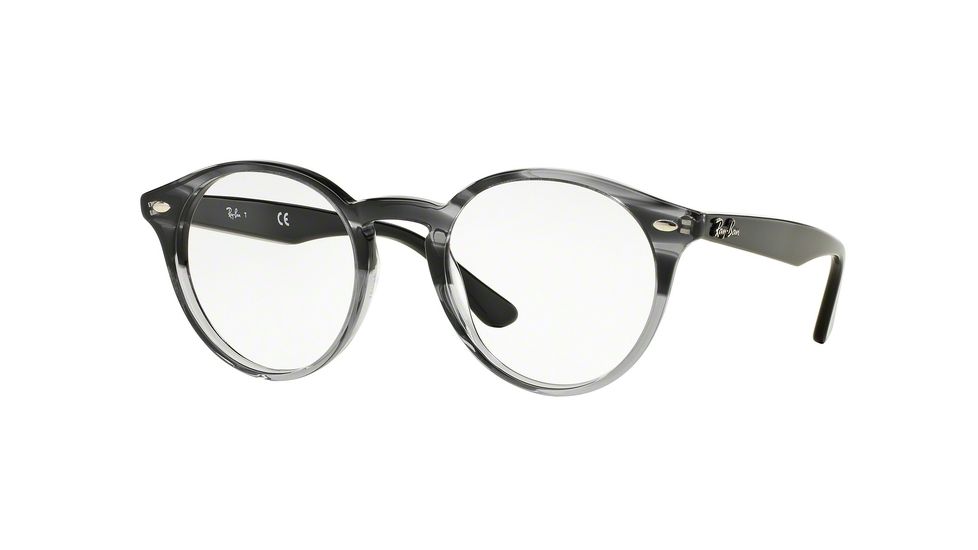 Ray-Ban RX2180V Bifocal Prescription Eyeglasses 5571-47 - Gradient Striped Grey Frame