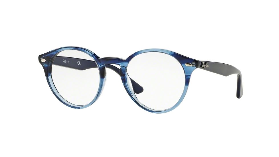 Ray-Ban RX2180V Bifocal Prescription Eyeglasses 5572-49 - Gradient Striped Blue Frame