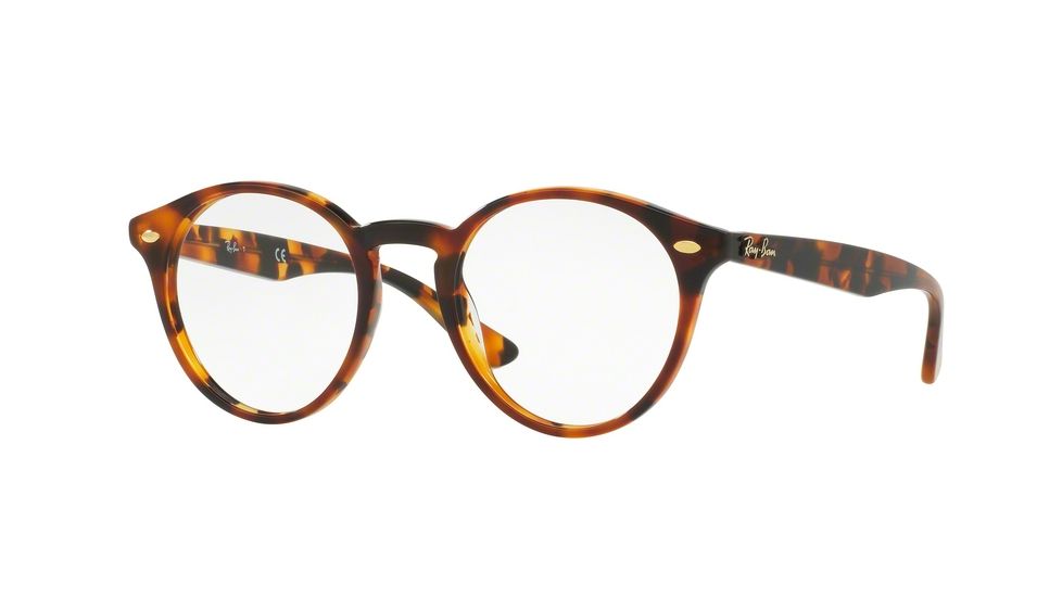 Ray-Ban RX2180V Bifocal Prescription Eyeglasses 5675-47 - Top Havana Brown On Havana Yel Frame