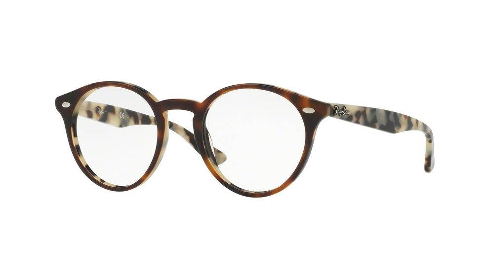 Ray-Ban RX2180V Bifocal Prescription Eyeglasses 5676-49 - Top Brown Havana On Avana Beig Frame