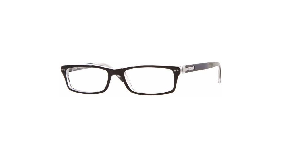 Ray-Ban RX5113 SV Prescription Eyeglasses - Top Black On Transparent Frame w/ 52 mm Diameter Lenses, 2034-5216