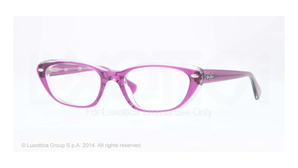 Ray-Ban RX5242 Progressive Prescription Eyeglasses 5254-51 - Top Violet On Trasparent Frame