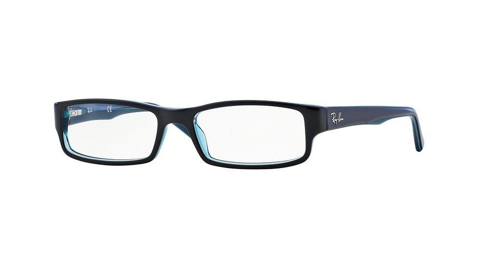 Ray-Ban RX5246 Prescription Eyeglasses 5092-52 - Black/grey/turquoise Frame