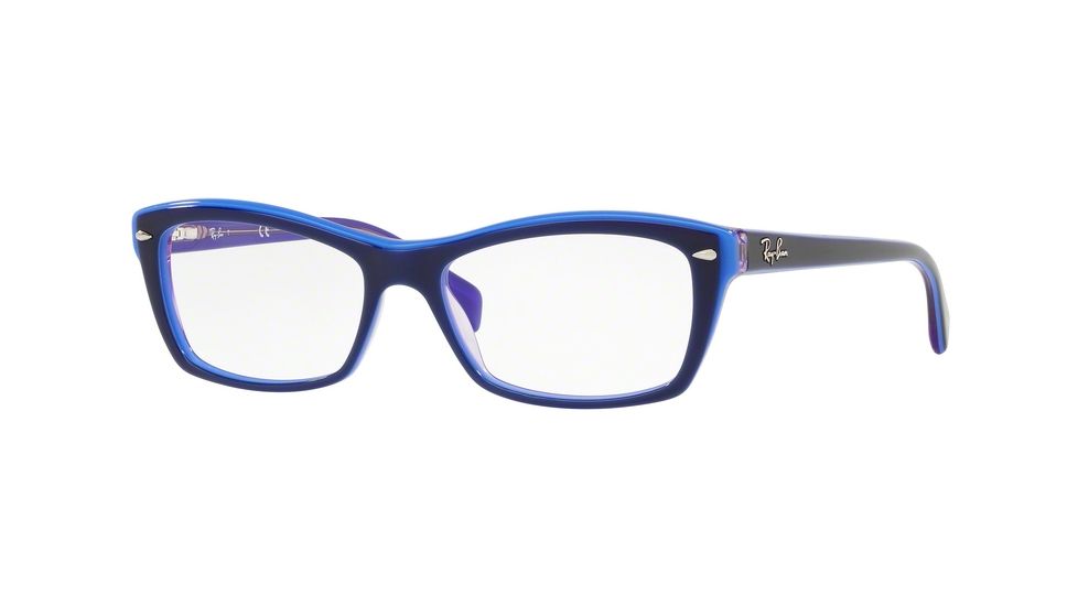Ray-Ban RX5255 Progressive Prescription Eyeglasses 5776-51 - Top Blue/azure/violet Frame