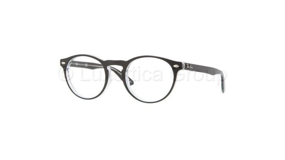 Ray-Ban RX5283 Single Vision Prescription Eyeglasses 2034-4921 - Top Black On Transparent Frame