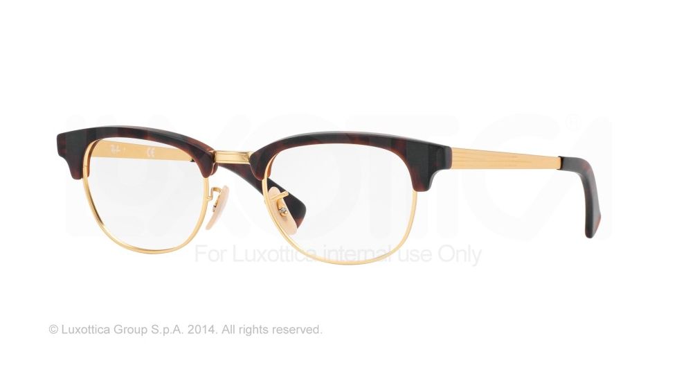 Ray-Ban RX5294 Bifocal Prescription Eyeglasses 5410-49 - Matte Red Havana Frame