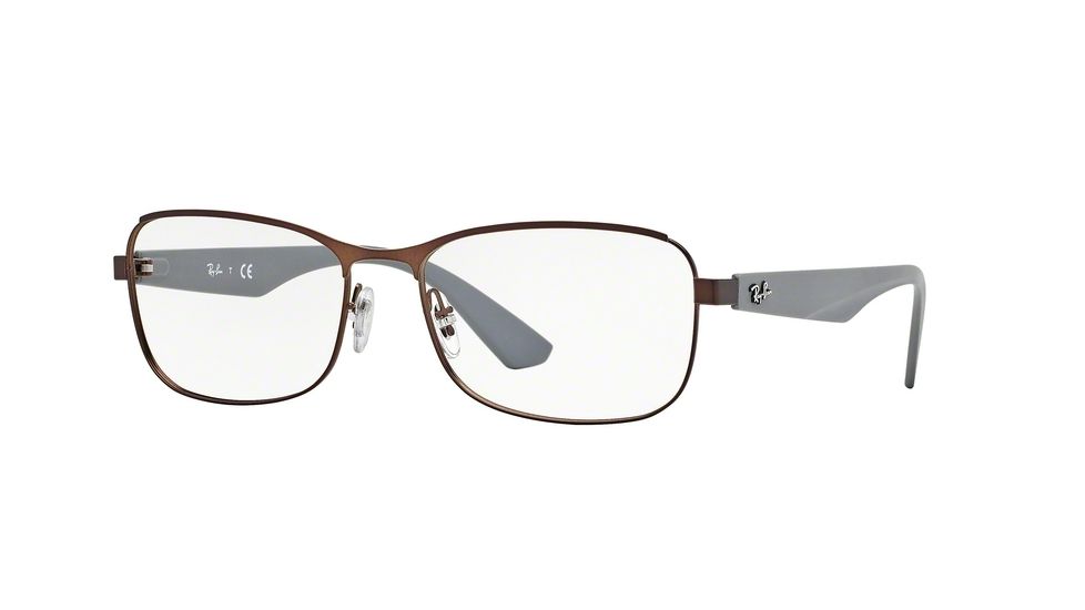 Ray-Ban RX6307 Progressive Prescription Eyeglasses 2823-53 - Matte Brown Frame