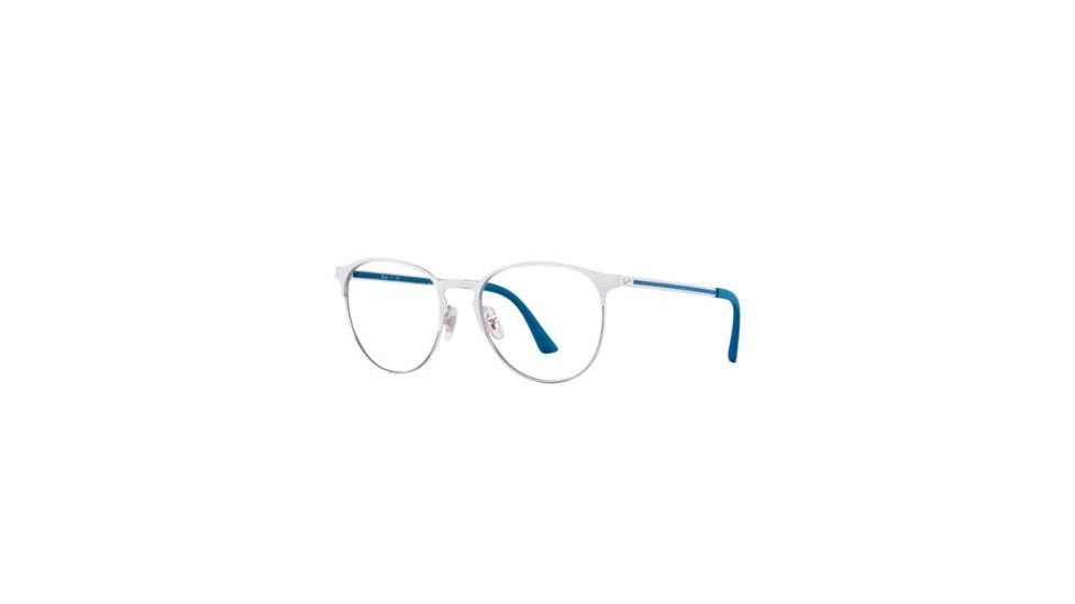 Ray-Ban RX6375F Eyeglass Frames 2948-55 - Silver Top On White Frame