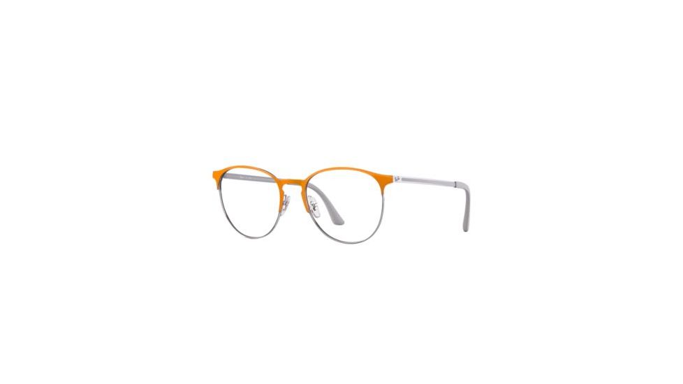 Ray-Ban RX6375F Eyeglass Frames 2949-55 - Gunmetal Top On Orange Frame