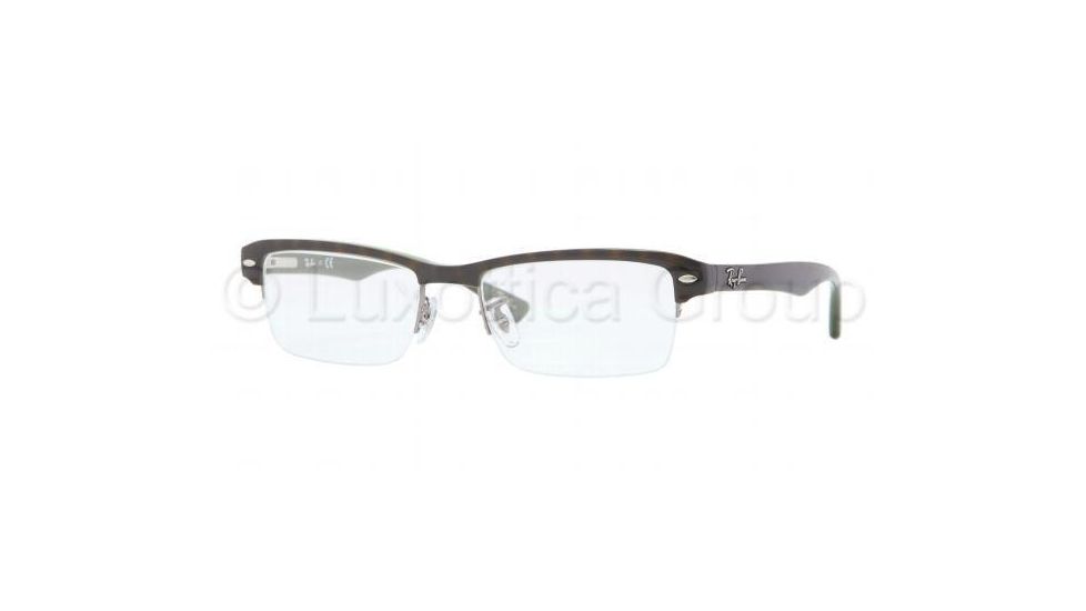 Ray-Ban RX7014 Eyeglass Frames 2489-5218 - Top Havana On Green Frame