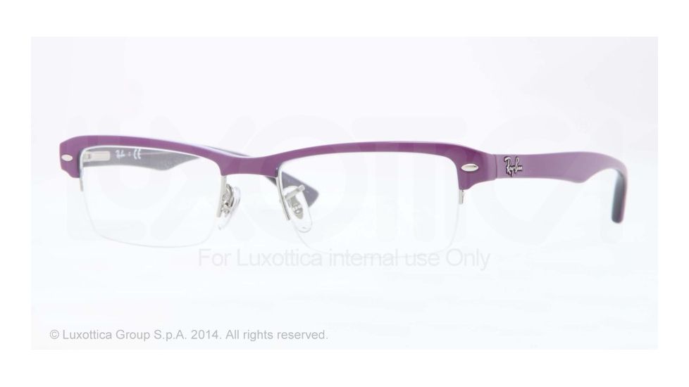 Ray-Ban RX7014 Eyeglass Frames 5247-52 - Top Violet On Trasparent Viole Frame