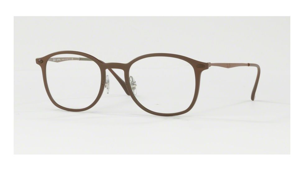 Ray-Ban RX7051 Progressive Prescription Eyeglasses 5688-47 - Matte Brown Frame