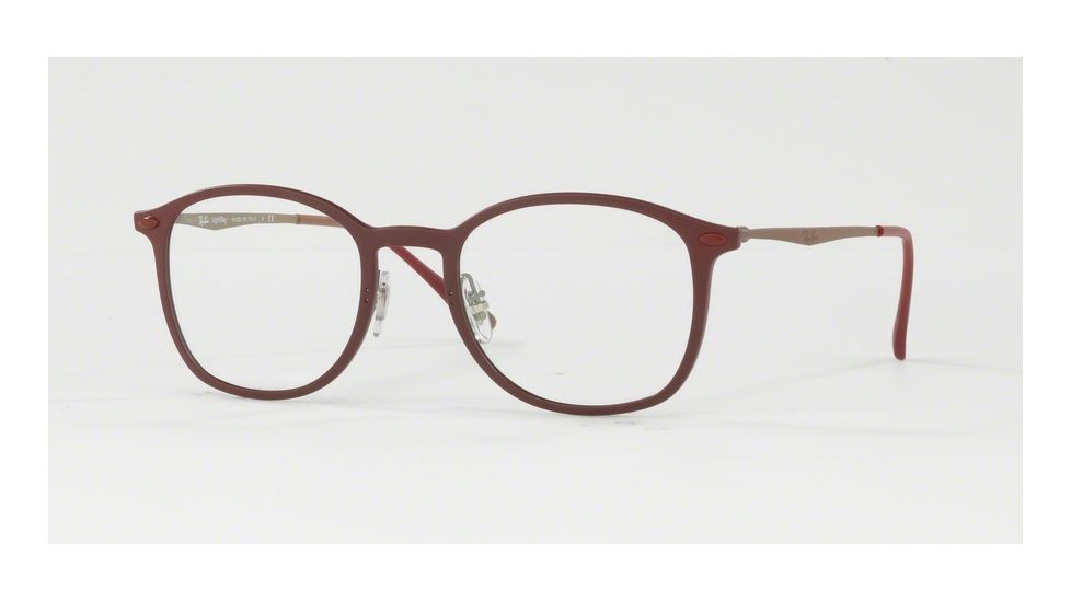 Ray-Ban RX7051 Progressive Prescription Eyeglasses 5689-47 - Matte Bordo' Frame