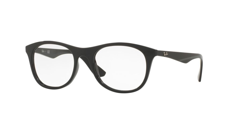 Ray-Ban RX7085 Single Vision Prescription Eyeglasses 2000-50 - Shiny Black Frame