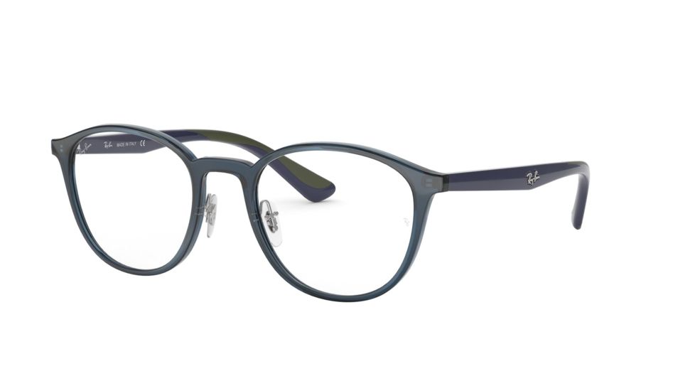 Ray-Ban RX7156 Eyeglass Frames 5796-51 - Trasparent Dark Blue Frame