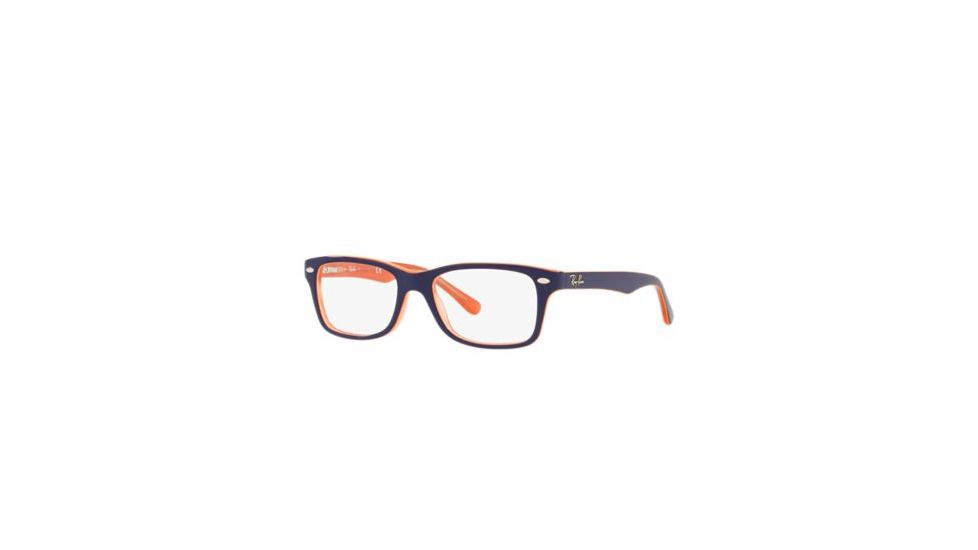 Ray-Ban RY1531 Eyeglass Frames 3762-48 - Orange Trasp On Top Blue Frame