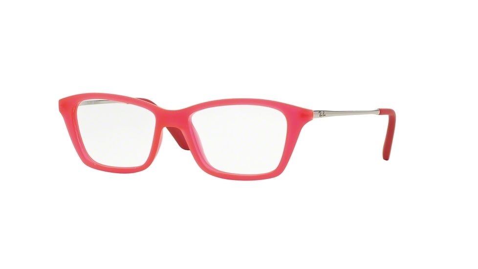 Ray-Ban RY1540 Bifocal Prescription Eyeglasses 3621-46 - Fuxia Fluo Trasparent Rubber Frame