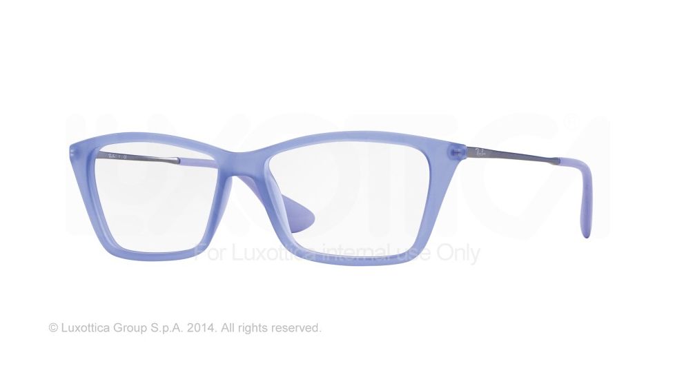 Ray-Ban SHIRLEY RX7022 Single Vision Prescription Eyeglasses 5368-52 - Rubber Lilac Frame