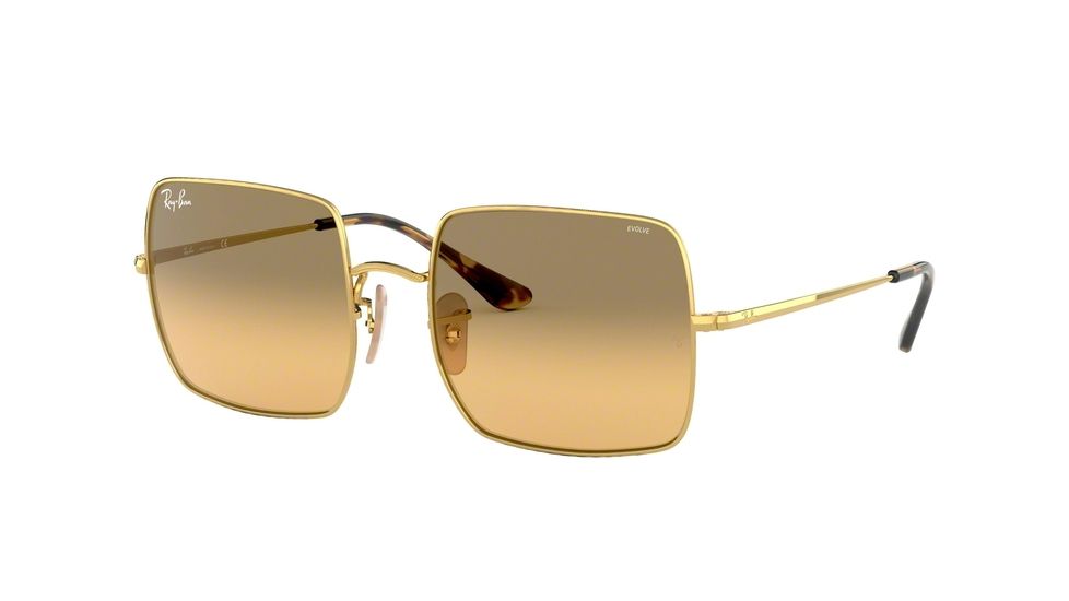 Ray-Ban SQUARE RB1971 Sunglasses 9150AC-54 - , Photo Orange Gradient Brown Lenses