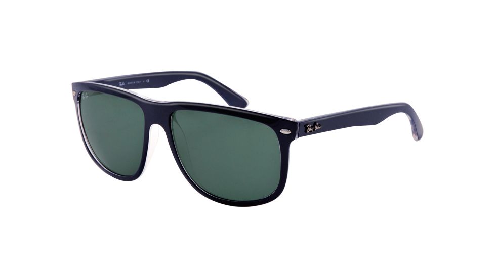 Ray-Ban Sunglasses RB4147 6040-60 - Top Blu On Trasparent Frame, Green Lenses