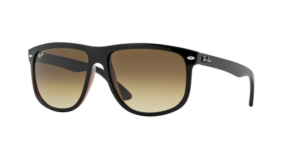 Ray-Ban Sunglasses RB4147 609585-56 - Top Black On Brown Frame, Brown Gradient Dark Brown Lenses