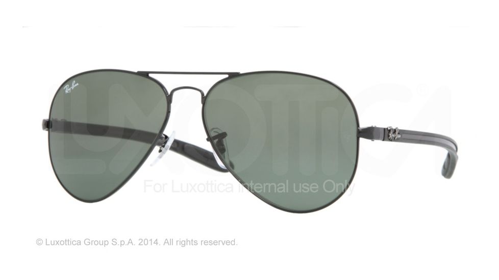 Ray-Ban Sunglasses RB8307 002-58 - Black Frame, Crystal Green Lenses