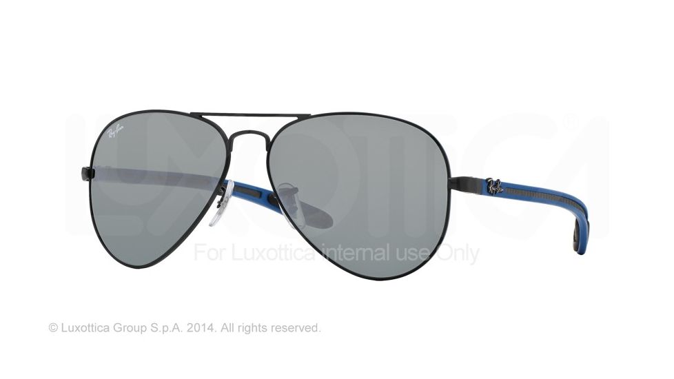 Ray-Ban Sunglasses RB8307 006/40-55 - Matte Black Frame, Green Mirror Silver Lenses