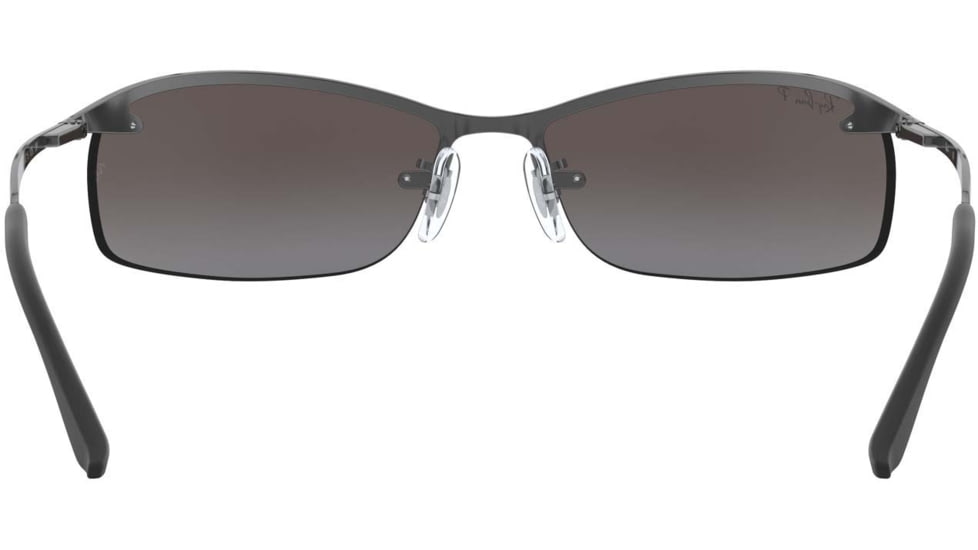 Ray-Ban Top Bar Sunglasses RB3183 004-82-6315 - Gunmetal Frame / Polarized Gray Mirror Silver Grad. Lenses