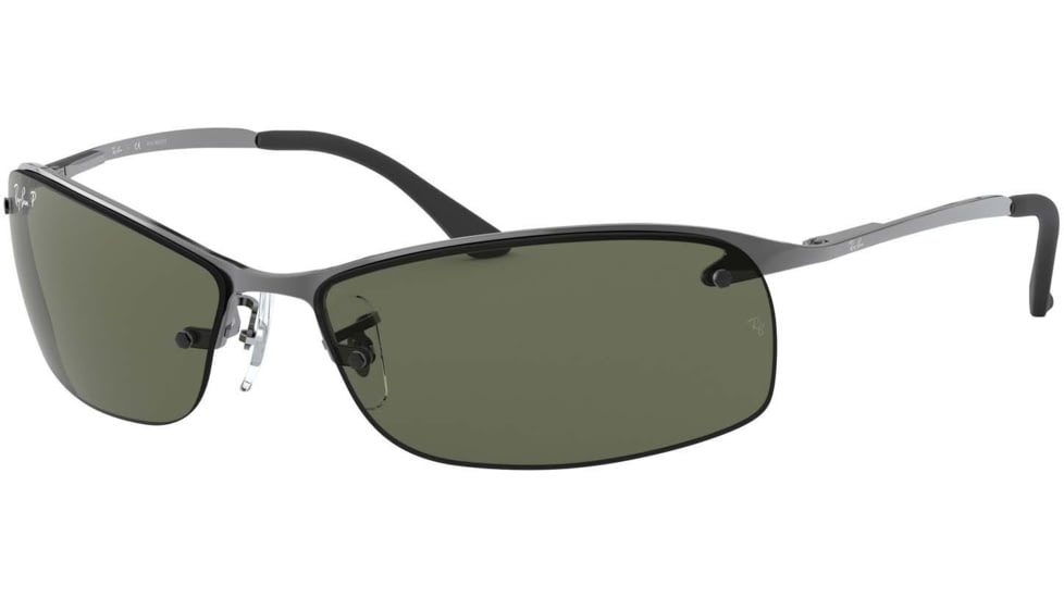 Ray-Ban Top Bar Sunglasses RB3183 004-9A-6315 - Gunmetal Frame / Polarized Green Lenses