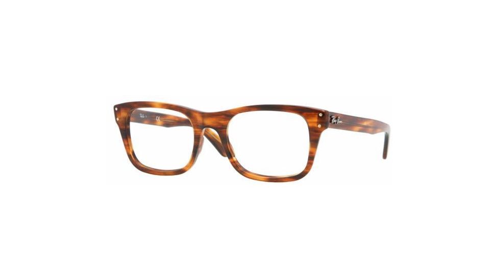 Ray-Ban RX5227 Single Vision Prescription Eyeglasses 2144-5200 - Striped Havana Frame
