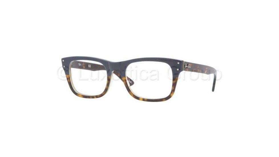 Ray-Ban RX5227 Single Vision Prescription Eyewear 5029-5220 - Blue Grad Havana/Yel G 