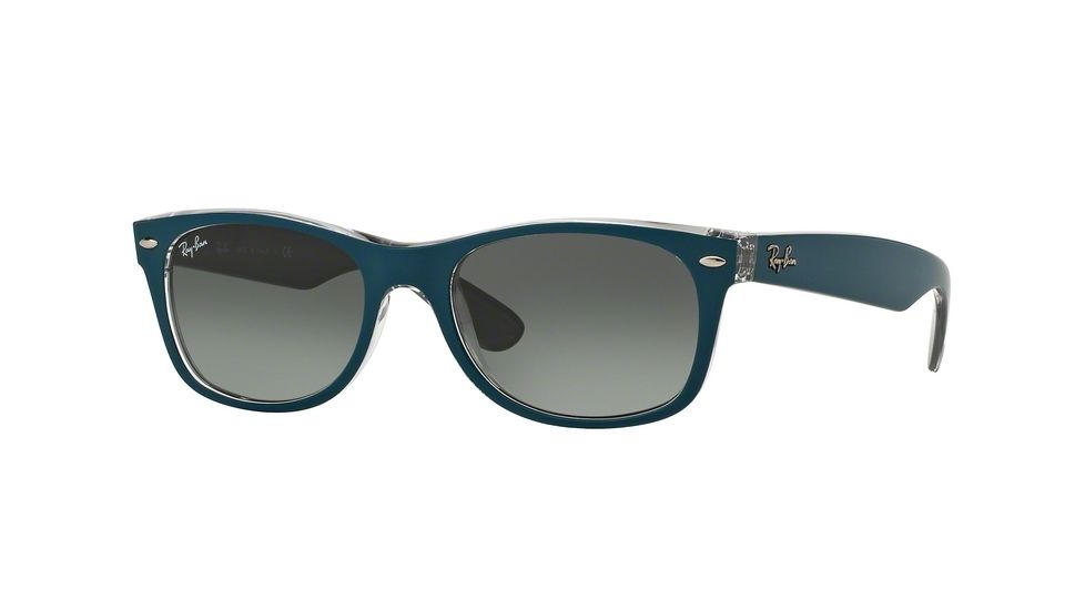 Ray-Ban New Wayfarer Prescription Sunglasses RB2132 RB2132-619171-52 - Lens Diameter 52 mm, Frame Color Top Mt Petroleum On Grey