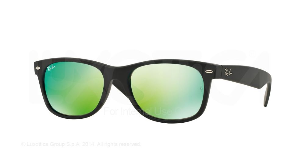 Ray-Ban New Wayfarer Prescription Sunglasses RB2132 RB2132-622-19-52 - Lens Diameter 52 mm, Frame Color Rubber Black