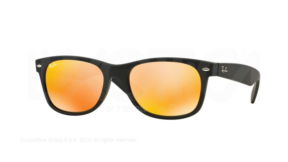 Ray-Ban New Wayfarer Prescription Sunglasses RB2132 RB2132-622-69-55 - Lens Diameter 55 mm, Frame Color Rubber Black