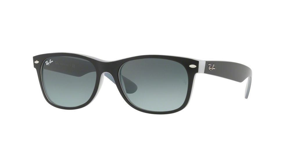 Ray-Ban New Wayfarer Prescription Sunglasses RB2132 RB2132-630971-52 - Lens Diameter 52 mm, Frame Color Matte Black On Opal Ice