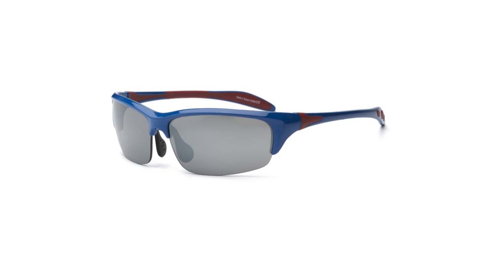 Real Kids Shades Royal/Red Blade Frame Polycarbonate with PC/Polarized Lens 10+, Unisex 10BLDRYRDP2