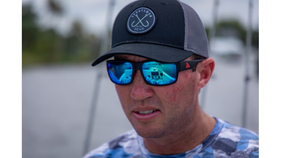 Redfin Polarized Sanibel Sunglasses, Black Tortoise Frame, Coastal Blue Polarized Lens, One Size, 1407