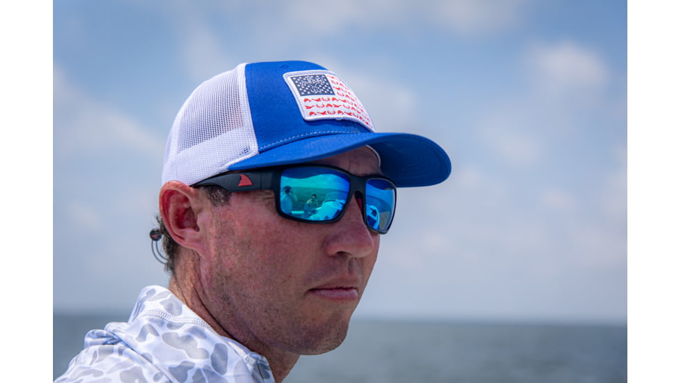 Redfin Polarized Sanibel Sunglasses, Black Tortoise Frame, Coastal Blue Polarized Lens, One Size, 1407