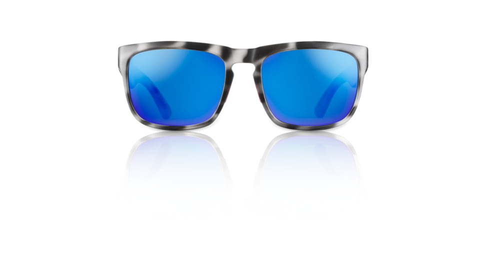 Redfin Polarized Tybee Sunglasses, Black Tortoise Frame, Atlantic Blue Polarized Lens, One Size, 1103