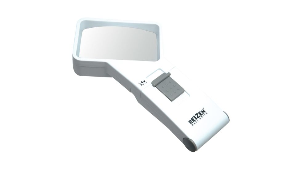 Reizen 3.5x Illuminated Pocket Magnifier Loupe, White R6979