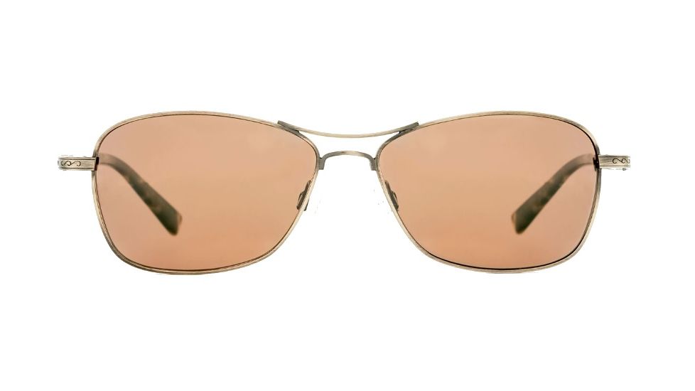 Reptile Sun Rabida Single Vision Prescription Sunglasses, Antique Gold Frame, Polarized, RABGABSV