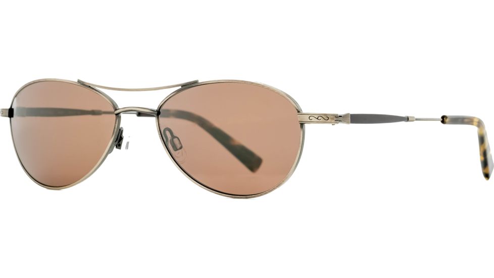 Reptile Sun Santiago Sunglasses, Antique Gold Frame, Titanium Gold/Poly Lens, Polarized, SANGAG