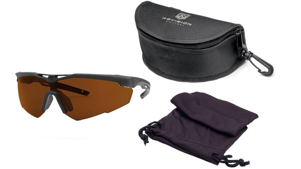 Revision Critical Shooting Glasses, Black Frame, Black Lens, Regular, 4-0152-0057